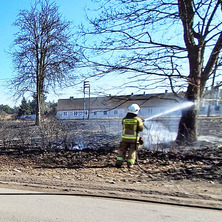 Pożar trawy. Szybka akcja strażaków